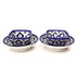 Blue Pottery Mandala Dining Set - Elegant 2-Piece Serving Collection