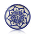 Blue Pottery Mandala Inspired Pattern Decorative Plate—White & Blue—6”