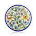 Blue Pottery Nature Inspired Pattern Decorative Plate—Multicoloured—8”