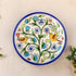 Blue Pottery Nature Inspired Pattern Decorative Plate—Multicoloured—8”ss