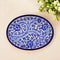 Blue Pottery Oval Plate - Blue