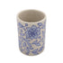 Blue Pottery Pen Holder - White