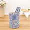 Blue Pottery Pen Holder