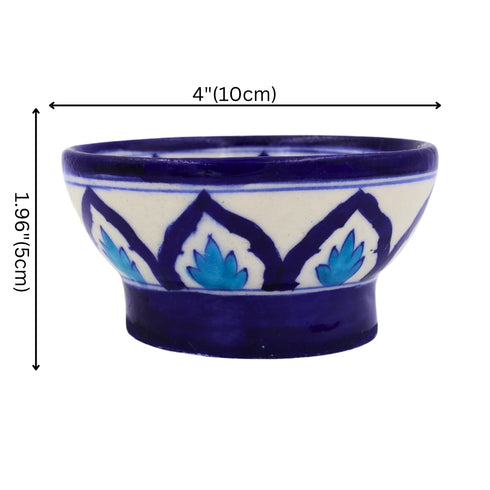 Blue Pottery Round Bowl - Cobalt Blue