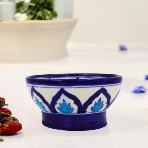 Blue Pottery Round Bowl - Cobalt Blue