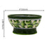 Blue Pottery Round Bowl - White and Green