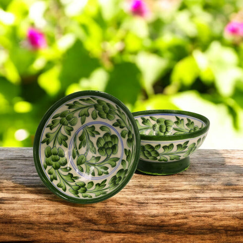 Blue Pottery Round Bowls