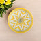 Blue Pottery Star Pattern Decorative Plate—Yellow—6”