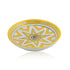 Blue Pottery Star Pattern Decorative Plate—Yellow—6”