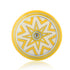 Blue Pottery Star Pattern Decorative Plate—Yellow—6”