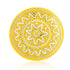 Blue Pottery Star Pattern Decorative Plate—Yellow—8”