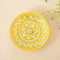 Blue Pottery Star Pattern Decorative Plate—Yellow—8”