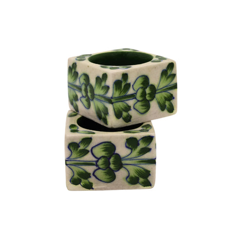 Blue Pottery T-Light Holders