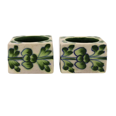 Blue Pottery T-Light Holders