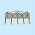 Blue Pottery Decorative Key Holder—Yellow—5 Hooks