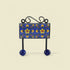 Blue Pottery Decorative Key Holder—Blue—2 Hooks