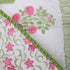 Blush Blossom Quilted Bed Cover and Pillow Cover – Hand Block Print