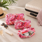 Blush Pink Quilted Cosmetic Pouch (Set of 3) - Hand Block Print