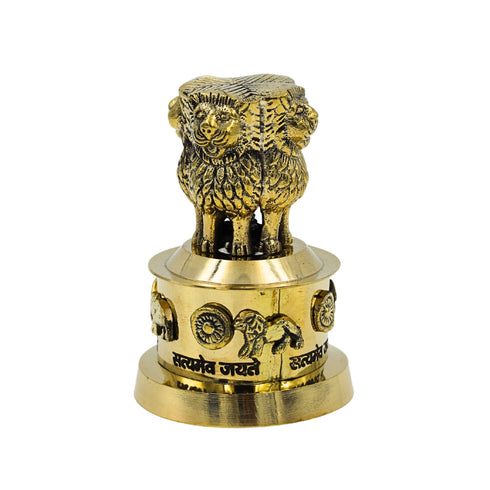 Brass Ashok Stambh showpiece packaged as corporate gift for Republic Day and Independence Day