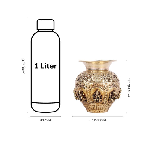 Brass Ashtalakshmi Pooja Kalash