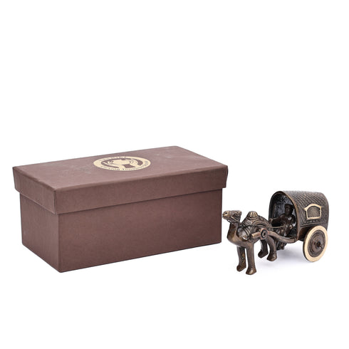 Brass Camel Cart Showpiece