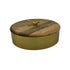 Brass Chapati box with wooden lid and tong