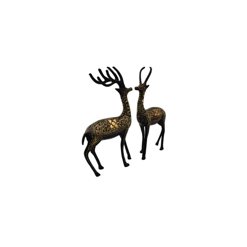 Brass Deer Pair