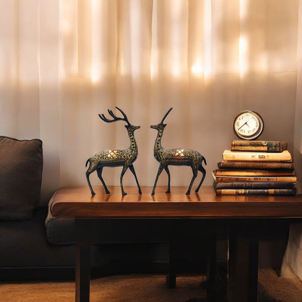 Brass Deer Pair