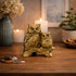 Brass Ethnic Design Handmade Owl and Owlet Pair Statue for Home Decor