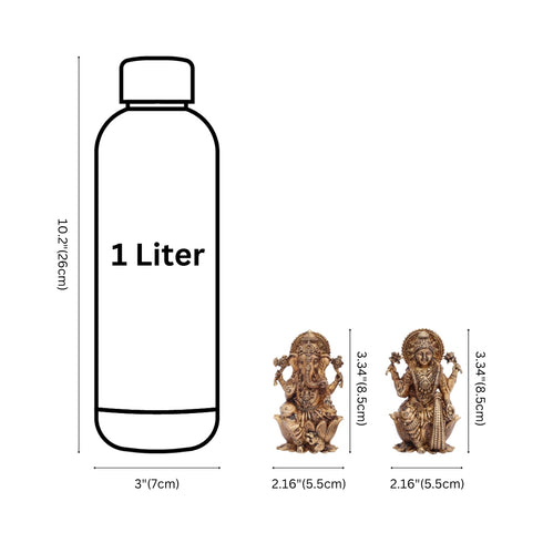 Brass Ganesh Lakshmi Set – Work desk Idol