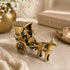 Brass Horse-Drawn Carriage Showpiece