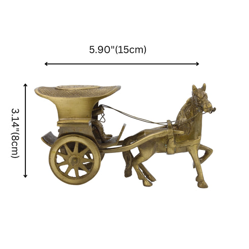 Brass Horse Cart
