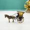 Brass Horse Cart Tanga Statue for Home Decor Office Counter Antique Figurine Handcrafted Animal Gift