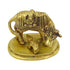 Brass Kamdhenu Cow with Calf Featuring Krishna Carvings | Temple, Pooja, and Home Decor Showpiece