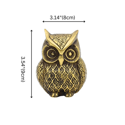 Brass Owl Statue