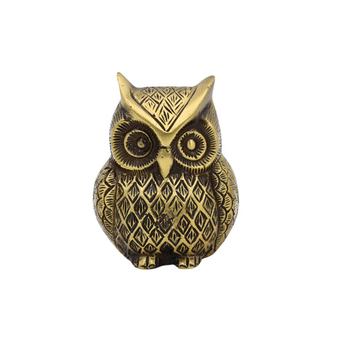 Brass Owl Statue