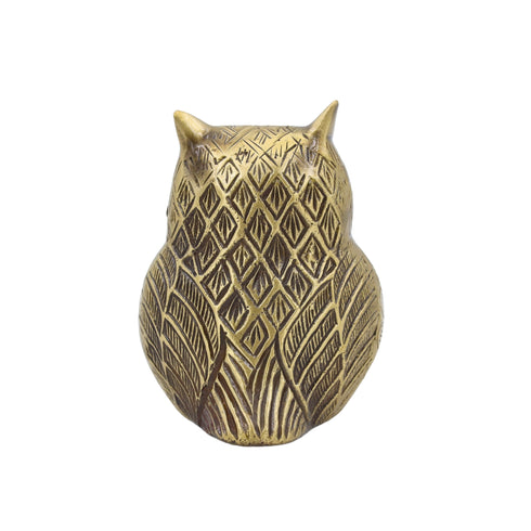 Brass Owl Statue