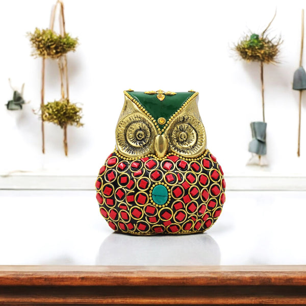 Brass Owl Statue for Good luck