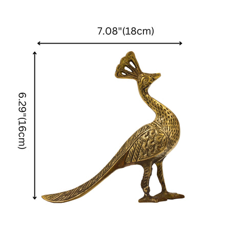 Brass Peacock Statue
