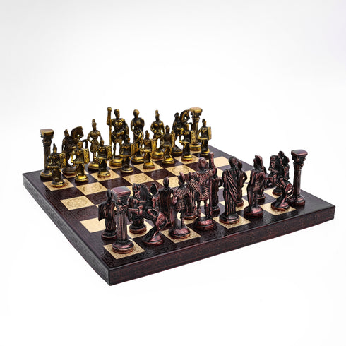 Brass Roman Figurine Chess Set – Premium Gifting Item