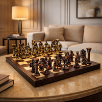 Brass Roman Figurine Chess Set – Premium Gifting Item