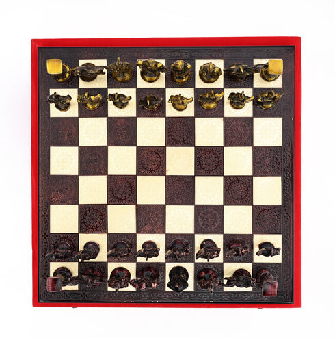 Brass Roman Figurine Chess Set – Premium Gifting Item