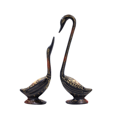 Brass Swan Pair