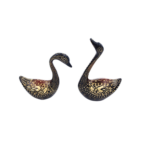 Brass Swan Pair