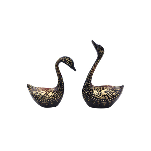 Brass Swan Pair