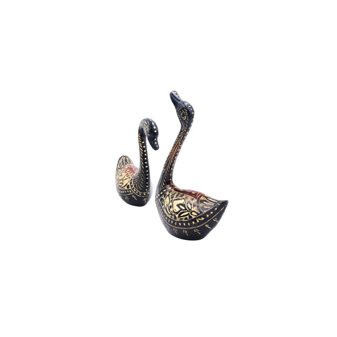Brass Swan Pair