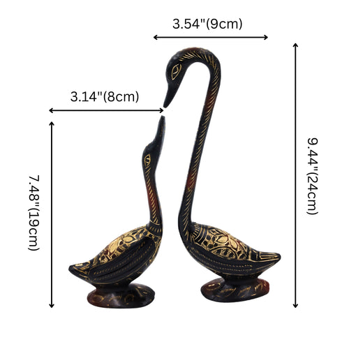 Brass Swan Pair