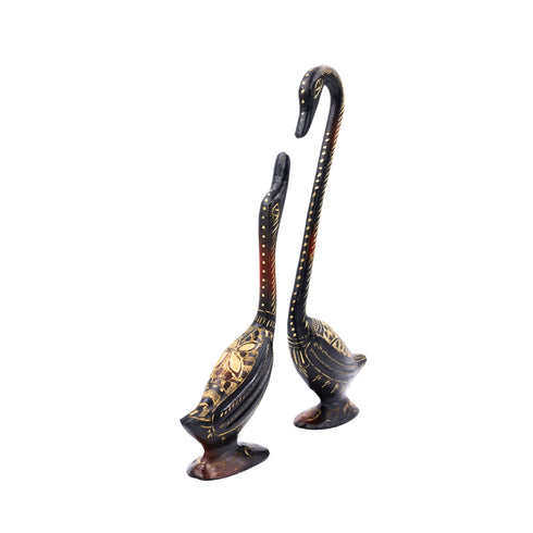 Brass Swan Pair