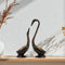 Brass Swan Pair Showpiece For Home Decor, Office Desk, Living Room, Bedroom | Duck Pair Showpiece