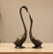 Brass Swan Pair Statue for Home Decor